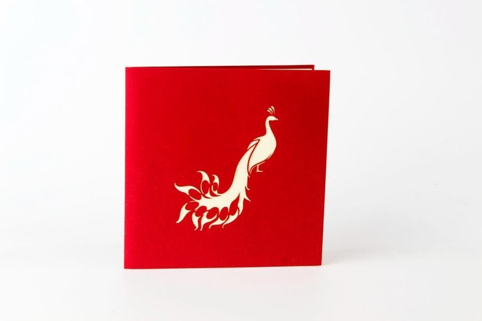 3D Pop Up Peacock Greeting Card - Nexellus