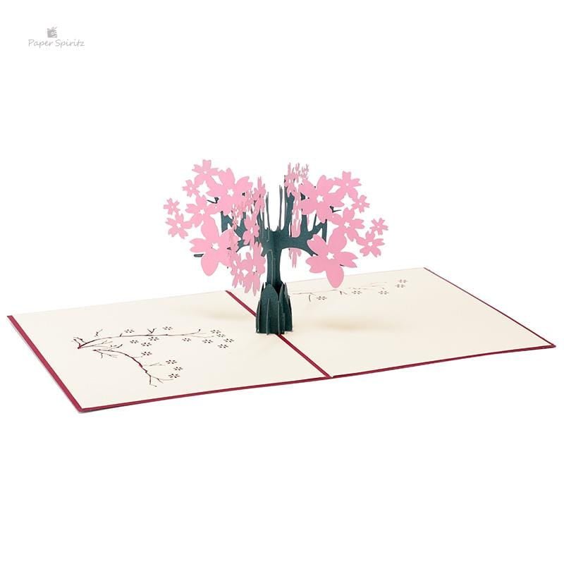 3D Sakura with Lover 3D Pop Up Greeting Card - Nexellus