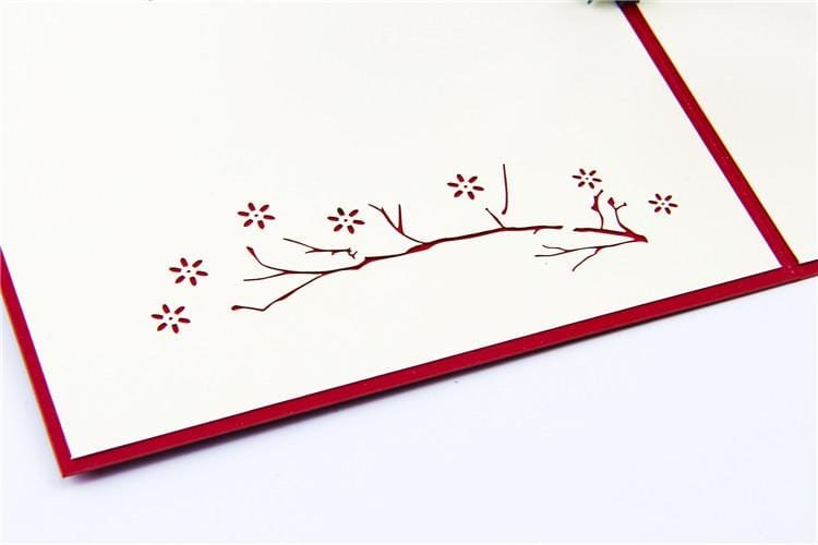 3D Sakura with Lover 3D Pop Up Greeting Card - Nexellus