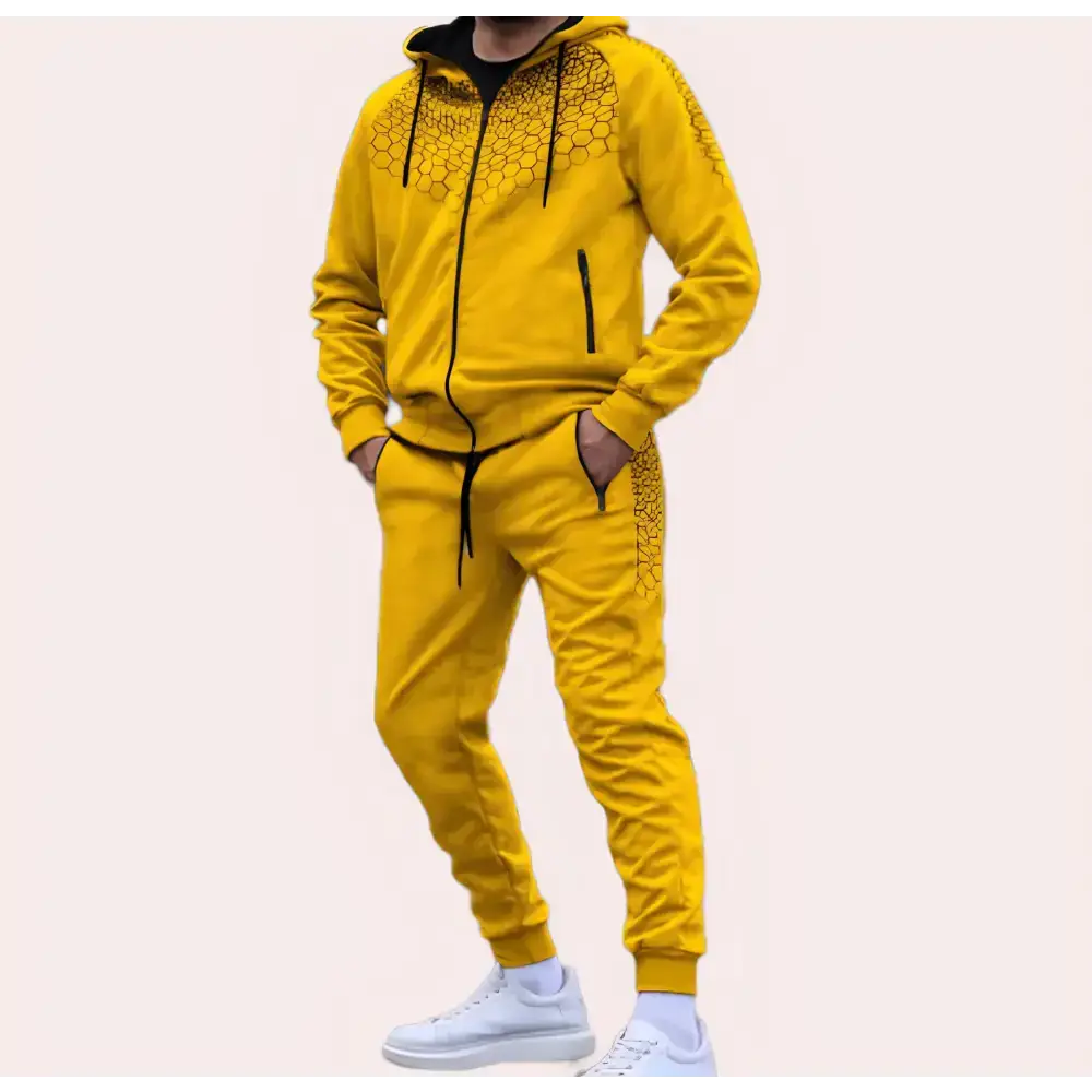 Men's performance zipper hoodie and sweatpants two piece set Nexellus
