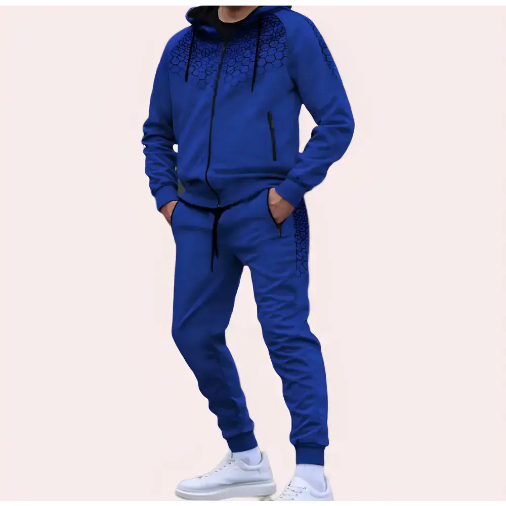 Men's performance zipper hoodie and sweatpants two piece set Nexellus