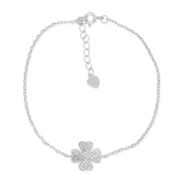Silver Four leaf Clover Bracelet for Women - Nexellus
