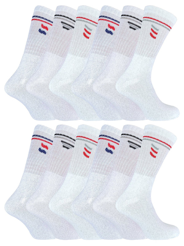 12 Pairs Mens Cotton Sport Socks - Nexellus