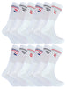 12 Pairs Mens Cotton Sport Socks - Nexellus