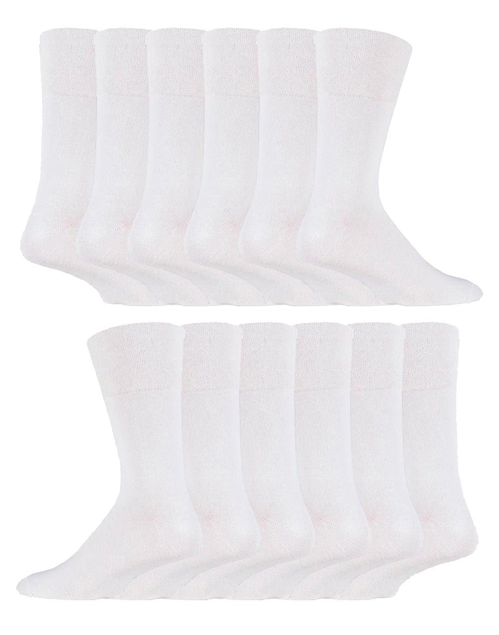 12 Pairs Mens Loose Top Diabetic Socks - Nexellus