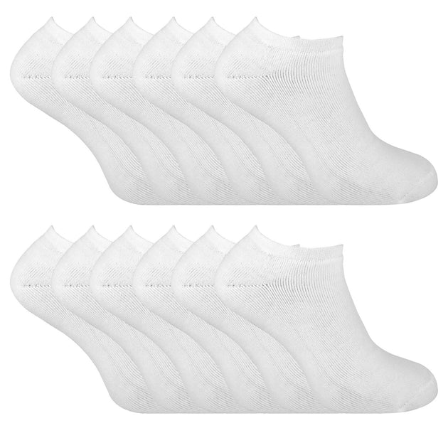 12 Pairs Mens Thermal Low Cut Trainer Socks - Nexellus