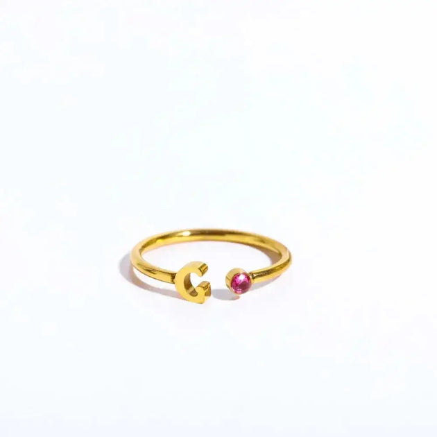 26 - letter open ring three - dimensional letter love open ring stainless - Nexellus