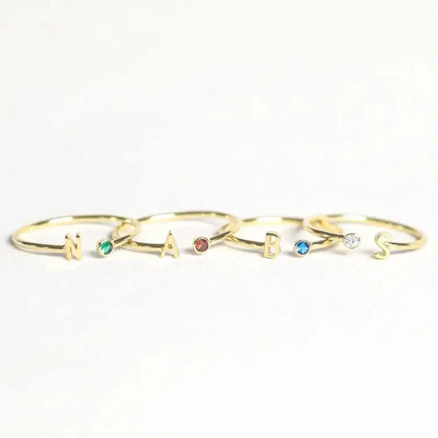 26 - letter open ring three - dimensional letter love open ring stainless - Nexellus