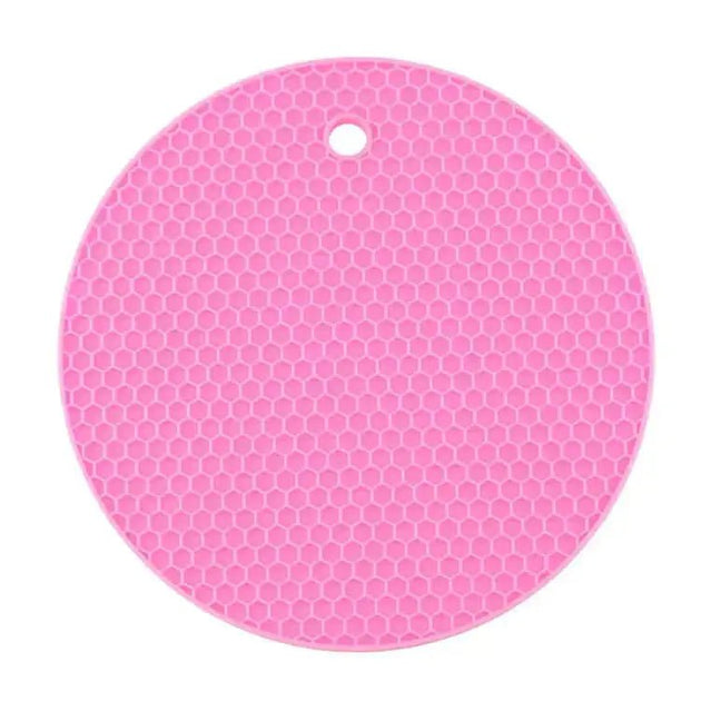 2pc 18cm round heat resistant silicone mat drink cup coasters non - slip - Nexellus
