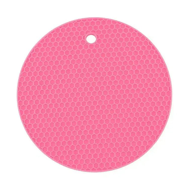 2pc 18cm round heat resistant silicone mat drink cup coasters non - slip - Nexellus