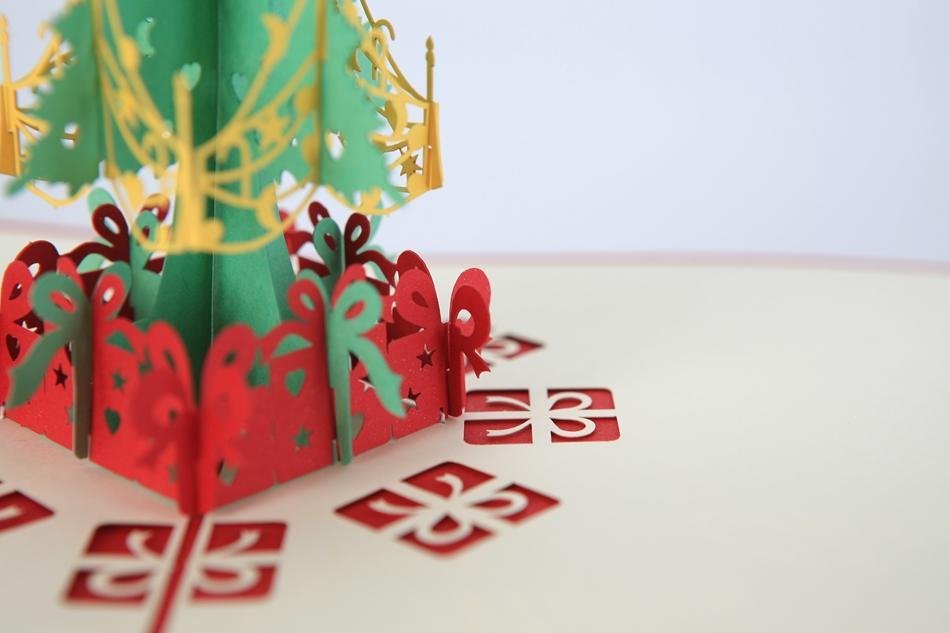 3D Pop Up Merry Christmas Tree Greeting Card - Nexellus
