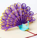 3D Pop Up Peacock Greeting Card - Nexellus