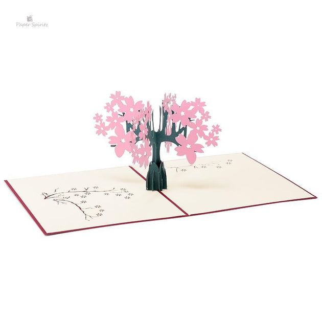 3D Sakura with Lover 3D Pop Up Greeting Card - Nexellus