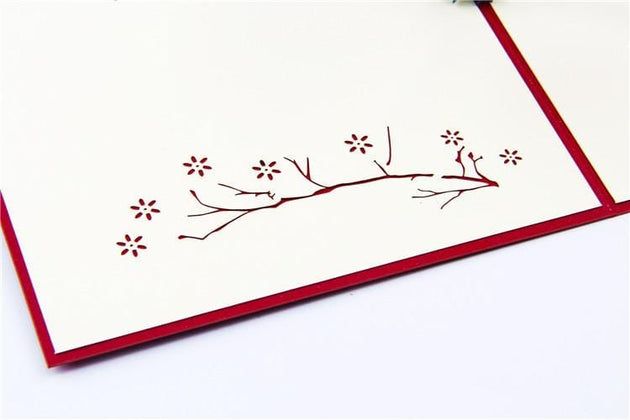 3D Sakura with Lover 3D Pop Up Greeting Card - Nexellus