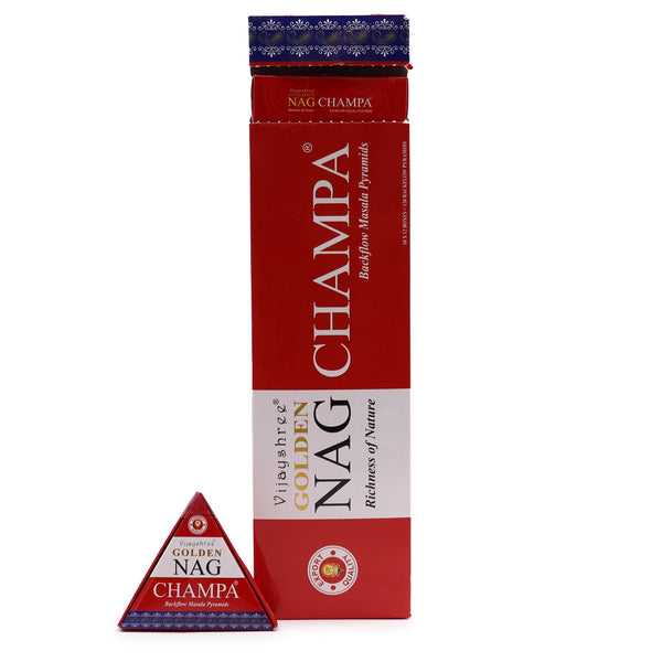 42g Jumbo Golden Nag - Champa Backflow Incense Cones - Per case: 1 Piece - Nexellus