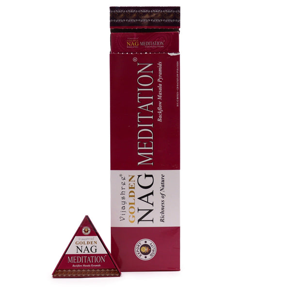 42g Jumbo Golden Nag - Meditation Backflow Incense Cones - Per case: 1 Piece - Nexellus