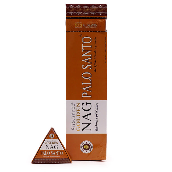 42g Jumbo Golden Nag - Palo Santo Backflow Incense Cones - Per case: 1 Piece - Nexellus