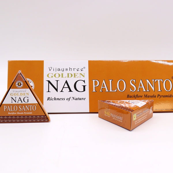 42g Jumbo Golden Nag - Palo Santo Backflow Incense Cones - Per case: 1 Piece - Nexellus