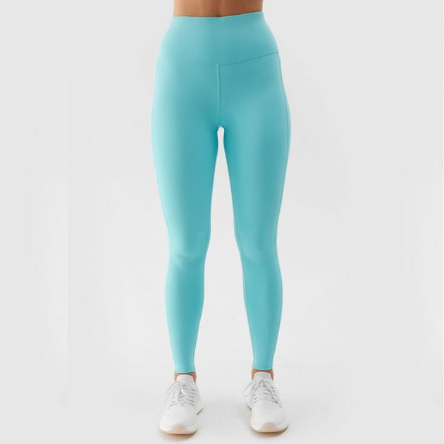4F Blue Women's Leggings FNK F232, High Waist, Quick - Drying, Moisture - Wicking, Training Pants - Nexellus