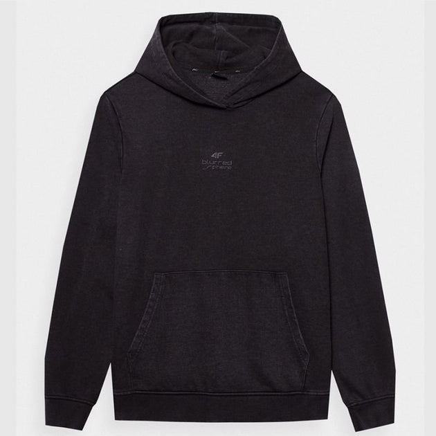 4F Men's Black Hoodie Sweatshirt with Built - In Hood and Large Front Pocket for Lifestyle Activities - Nexellus