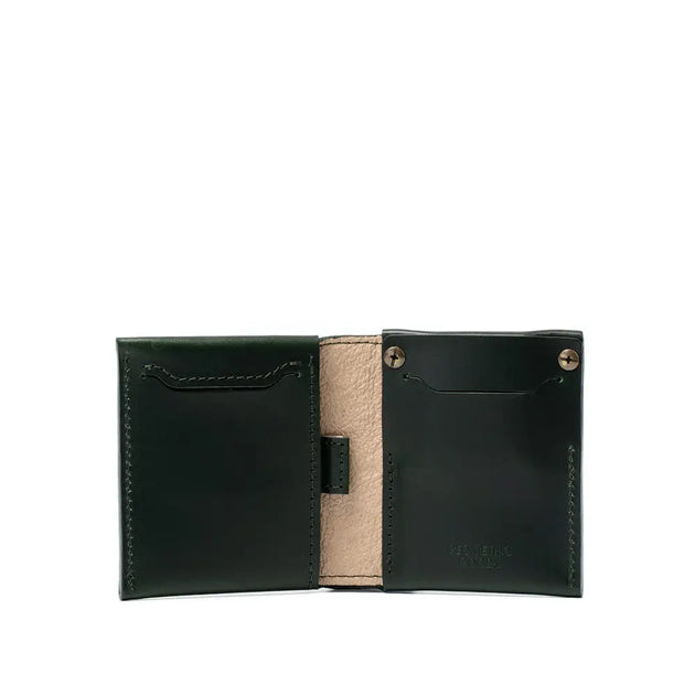 Airtag wallet - leather billfold 2.0 - Forest Green
