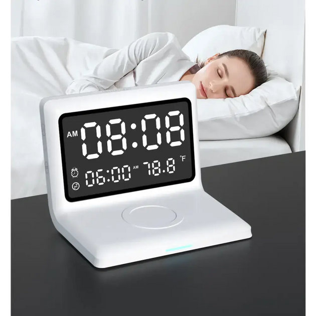 Alarm clock wireless charger for apple wireless fast charging Nexellus