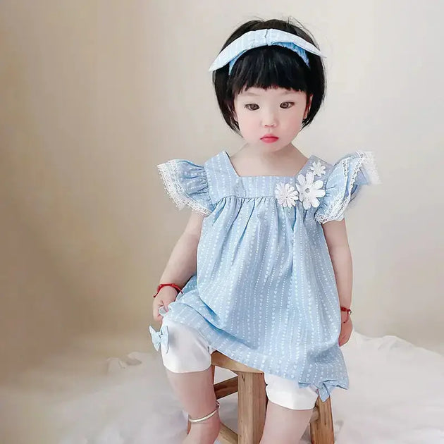 Baby water drop clothes cute girls suit, age group of children (3~8 Nexellus