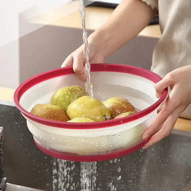 Collapsible microwave cover lid folding plate cover colander strainer Nexellus