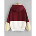Color blocking hooded corduroy jacket Nexellus