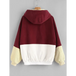 Color blocking hooded corduroy jacket Nexellus