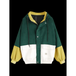Color blocking hooded corduroy jacket Nexellus