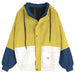 Color blocking hooded corduroy jacket Nexellus