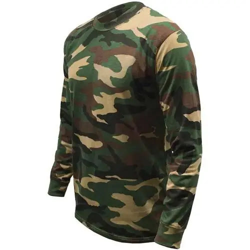 Game woodland camouflage long sleeve t-shirt