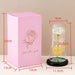 Golden butterfly immortal flower glass cover rose glowing gold foil Nexellus