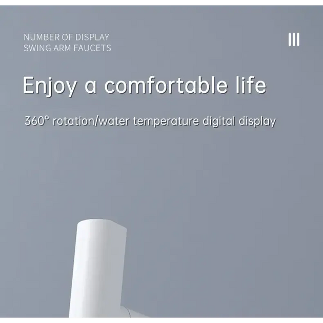 Intelligent digital display faucet pull-out basin faucet temperature Nexellus