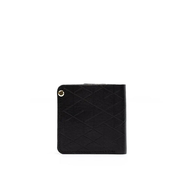 Leather airtag billfold wallet 1.0 - Black Vectors