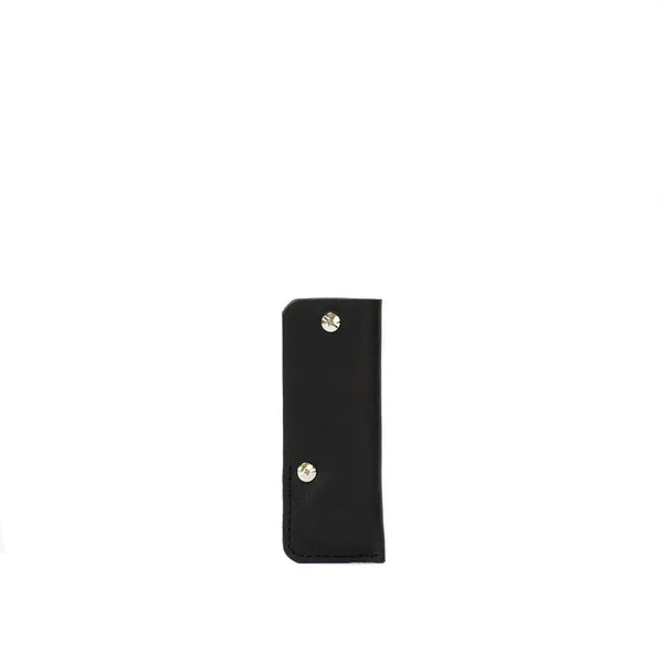 Leather airtag key holder - the minimalist - Black