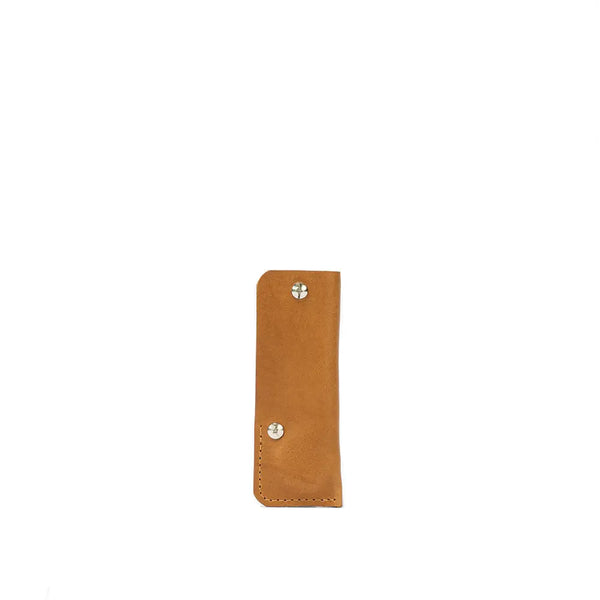 Leather airtag key holder - the minimalist - Camel