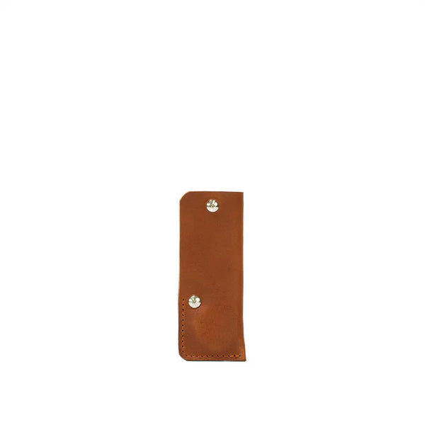 Leather airtag key holder - the minimalist - Tan