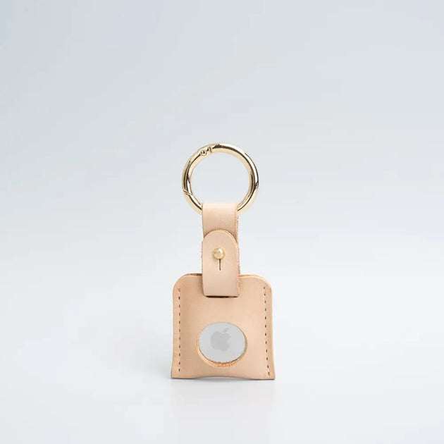 Leather airtag keychain