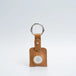 Leather airtag keychain - Camel