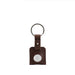 Leather airtag keyring - Large / Mahogany