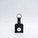 Leather airtag keyring - Small / Black Snake Print