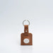 Leather airtag keyring - Small / Brown