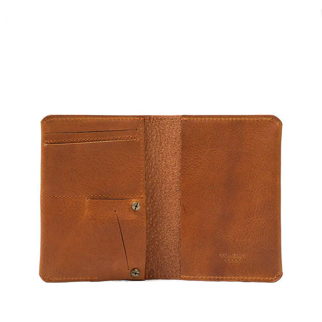 Leather airtag passport holder