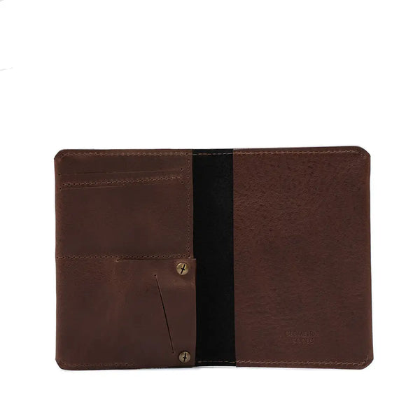 Leather airtag passport holder