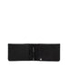 Leather airtag wallet with money clip - Black