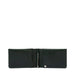 Leather airtag wallet with money clip - Forest Green