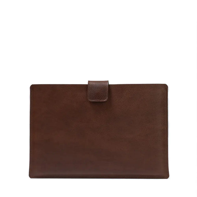 Leather bag for macbook with zipper pocket - MacBook Air