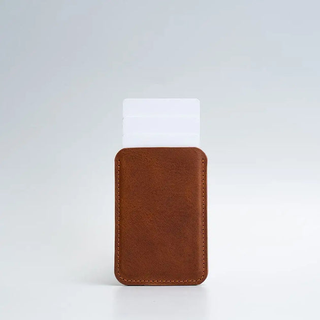 Leather magsafe wallet - the minimalist